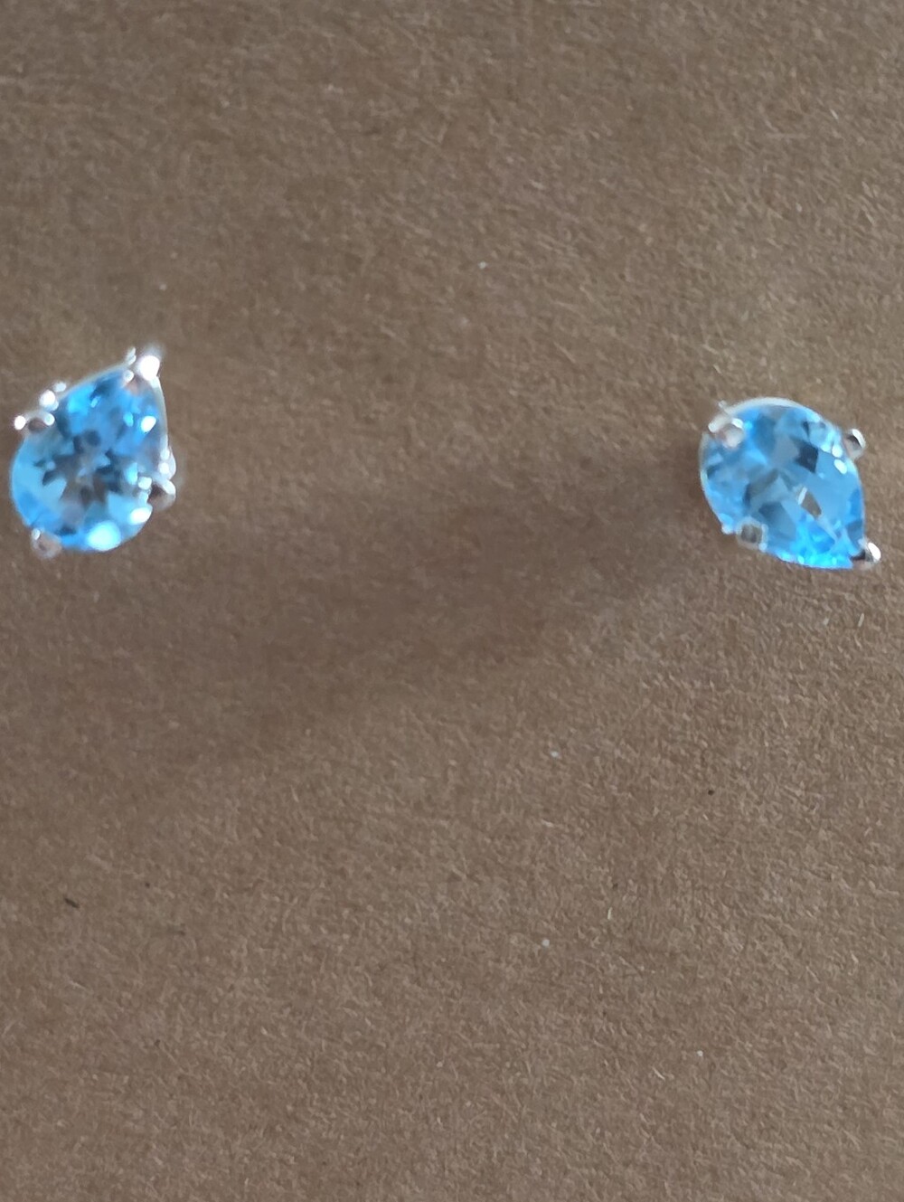 Blue  Topaz Teardrop Stud Earrings - Elegant Women’s Jewelry
